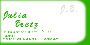 julia bretz business card